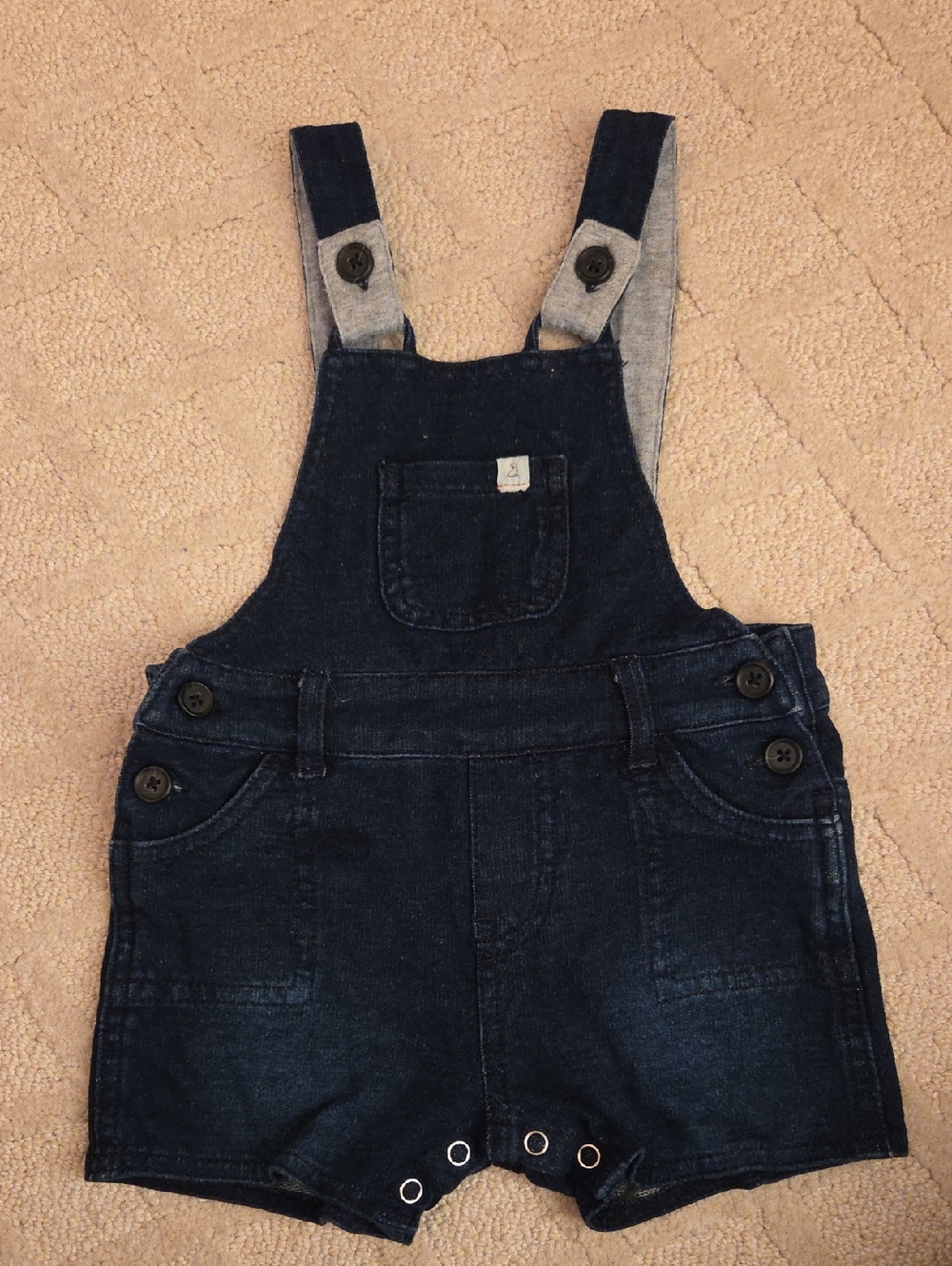 Baby Dark Blue Denim Shortalls Overalls